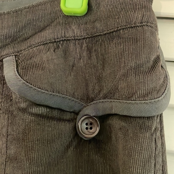 Vintage Armani Collezioni Fine Cord Gray Khaki Lux Trousers - Picture 9 of 10